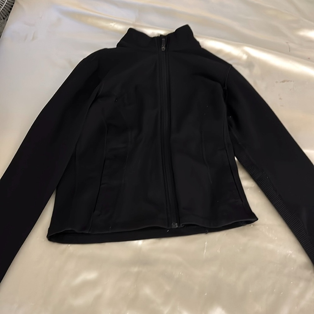 Black jacket tight.